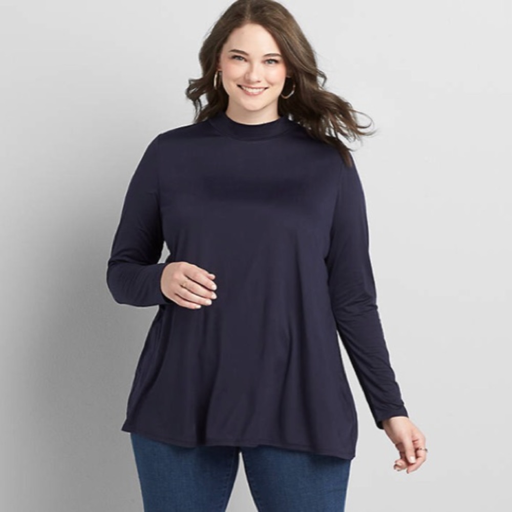 NWT, Lane Bryant Smocked Neck High Low Tunic❤️ - Picture 1 of 6